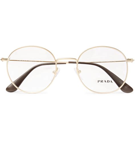 prada gold frame glasses